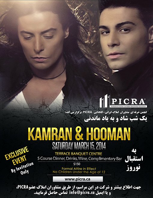 PICRA 2014 Norouz Gala with Kamran & Hooman