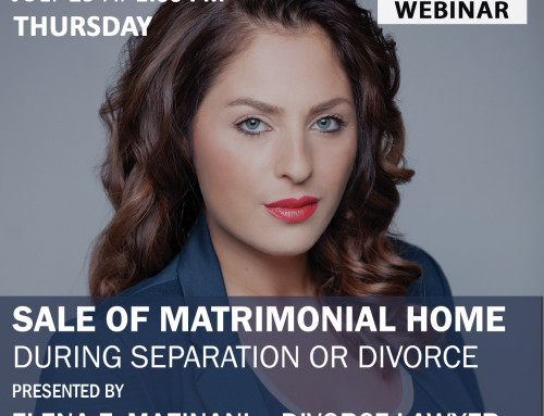 Sale of Matrimonial Home During Separation or Divorce